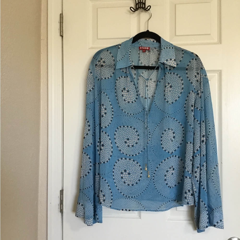 Staud Marissa Printed Shirt size medium - Picture 2 of 12